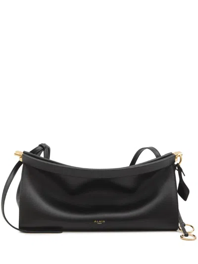 Alaïa Le Click East West Medium Leahter Shoulder Bag In Black