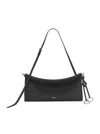 Alaïa Le Click East West Medium Nubuck Bag In Gray