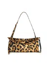 Alaïa Medium Twill Le Click East West Shoulder Bag In Brown