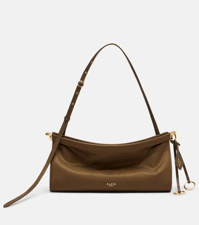 Alaïa Le Click East West Medium Shoulder Bag In Green