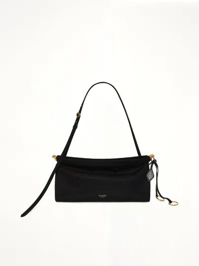 Alaïa Le Click East West Nylon Shoulder Bag In Black
