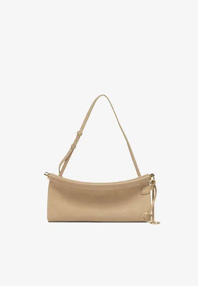 Alaïa Le Click East West Shoulder Bag In Beige
