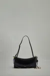 Alaïa Le Click Small Shoulder Bag In Glossy Leather In Black