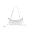 Alaïa Womens Blanc Optique Le Click East West Medium Leather Shoulder Bag In White
