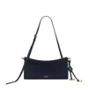 Alaïa Le Click East West Small Bag In Suede In Blue