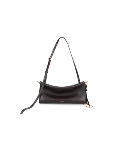 Alaïa 'le Click East West' Small Shoulder Bag In Brown