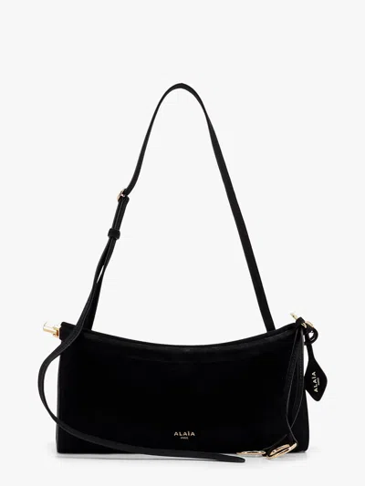 Alaïa Le Click East West Small Suede Shoulder Bag