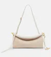 Alaïa Le Click East West Small Suede Shoulder Bag In White