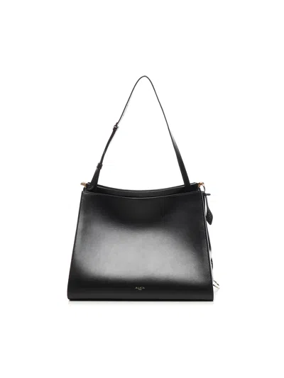 Alaïa Le Click Medium Leather Bag In Black