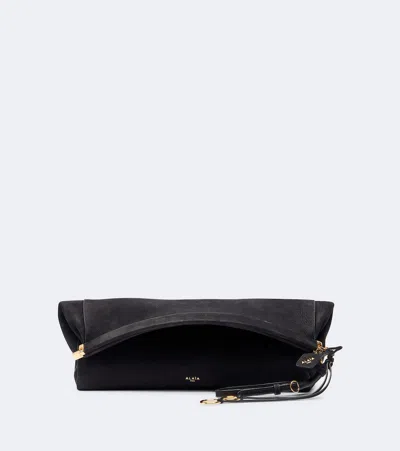 Alaïa Le Click Medium Leather Clutch In Black