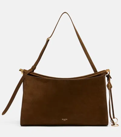 Alaïa Le Click Medium Leather Shoulder Bag In Brown