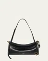 Alaïa Le Click Medium Shoulder Bag In Glossy Leather In 999 Noir