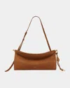 Alaïa Womens Terre D Ombre East West Magnetic-frame Leather Shoulder Bag In 731 Terre D Ombre