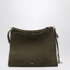 Alaïa Alaia Le Click Medium Square Khaki Nubuck Bag Women In Green