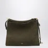 Alaïa Alaia Le Click Medium Square Khaki Nubuck Bag Women In Green