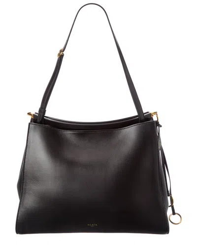 Alaïa Le Click Medium Square Leather Shoulder Bag In Purple