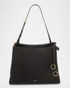 Alaïa Le Click Medium Square Tote Bag In Nubuck Leather In Black