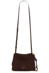 Alaïa Le Click Medium Square Bag In Nubuck In Brown
