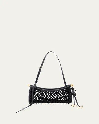 Alaïa Le Click Small East-west Shoulder Bag In Black