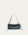 Alaïa Le Click Small Python Shoulder Bag In Blue