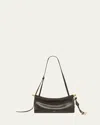 Alaïa Le Click Small Shoulder Bag In Glossy Leather In 730 Marron Fonce