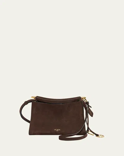 Alaïa Le Click Small Shoulder Bag In Nubuck Leather