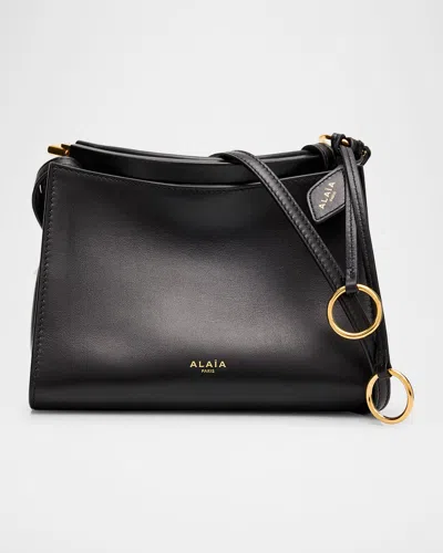 Alaïa Le Click Small Square Shoulder Bag In Glossy Leather
