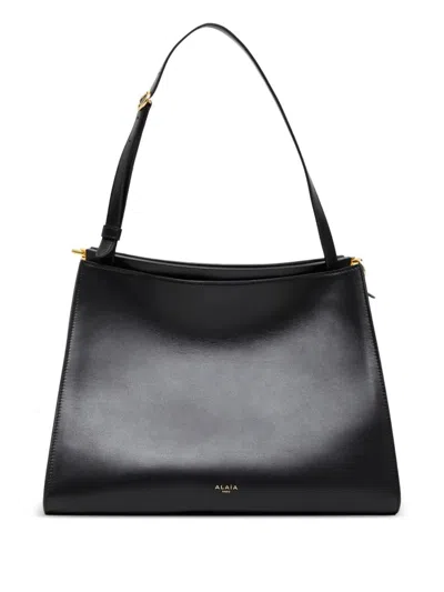 Alaïa Alaia Le Click Square Leather Bag M Black In Neutral