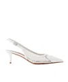 Alaïa Azzedine Alaia Women's White Coeur 55 Patent-leather Slingback Courts In White