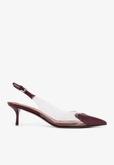 Alaïa Le Coeur 55 Patent Leather Slingback Pumps In Multi