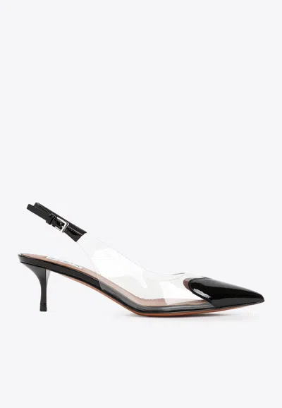ALAÏA LE COEUR 55 PVC SLINGBACK PUMPS