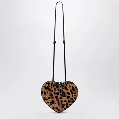 Alaïa Le Coeur Bag In Leopard-print Calf Hair