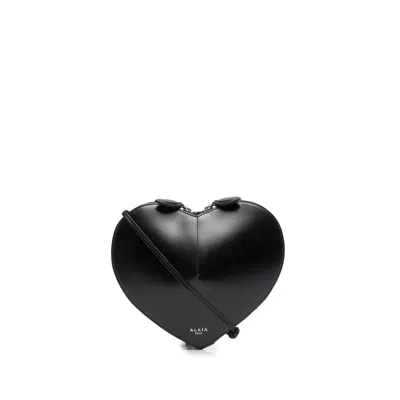 Alaïa Le Coeur Bag In Lux Calfskin In White