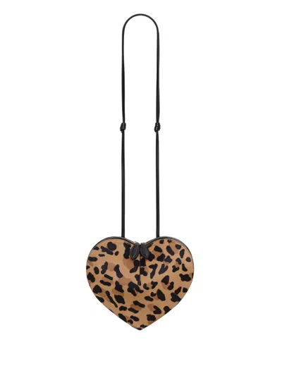 Alaïa Alaia Le Coeur Bag In Leopard-print Calf Hair Women In Black