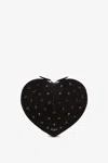 Alaïa Le Coeur Crystal-embellished Suede Cross-body Bag