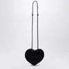 Alaïa Alaia Le Coeur Black Suede Bag With Crystals Women