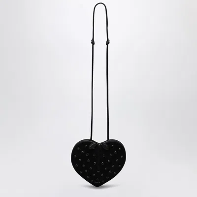 Alaïa Alaia Le Coeur Black Suede Bag With Crystals Women