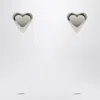 Alaïa Alaia  Le Coeur Bombé Silver Earrings In Brown