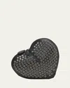 Alaïa Le Coeur Grommet Leather Crossbody Bag In Noir