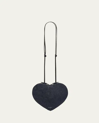 ALAÏA LE COEUR CROSSBODY BAG IN DENIM