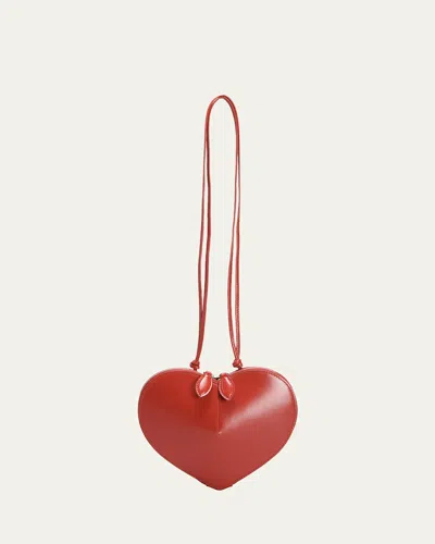 Alaïa Le Coeur Crossbody Bag In Lux Leather In Red