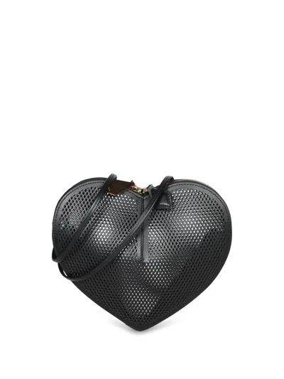 Alaïa Le Coeur Fishnet Black Bag