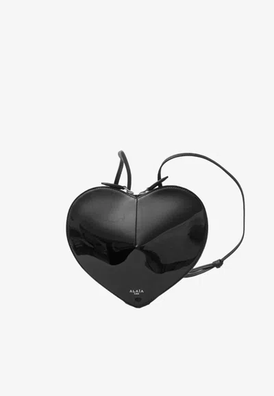 Alaïa Le Coeur Glossy Bag In Black