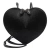Alaïa Le Coeur Haircalf Crossbody Bag In Black