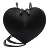 Alaïa Alaia Le Coeur Haircalf Crossbody Bag In Black