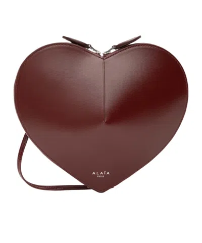 Alaïa Le Coeur Heart-shape Bag In Red