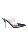 Alaïa Clear Cap-toe Mule Pumps In Blue
