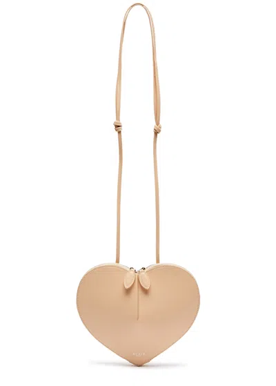 Alaïa Le Coeur Leather Cross-body Bag In Peach