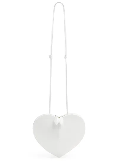 Alaïa Le Coeur Leather Cross-body Bag In White
