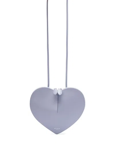 Alaïa Le Coeur Leather Crossbody Bag In Blue